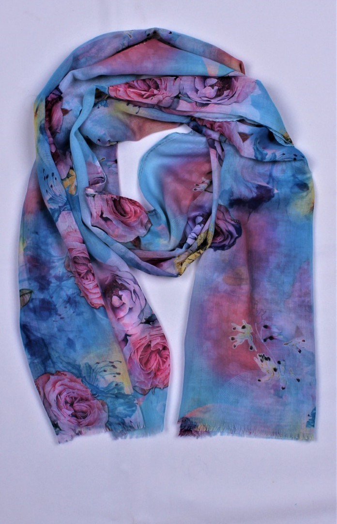 Alice & Lily printed scarf blue Style : SC/5000BLU image 0